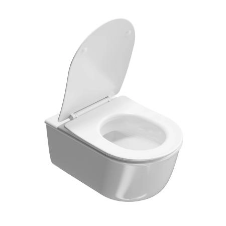Унитаз Kerama Marazzi ЭЛЕГАНС KMELWC53GWH2 подвесной безободковый, белый глянцевый