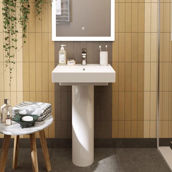 Раковина Kerama Marazzi PRO ПРО KMPRWb50GWh1 мебельная\подвесная 50, белая глянцевая