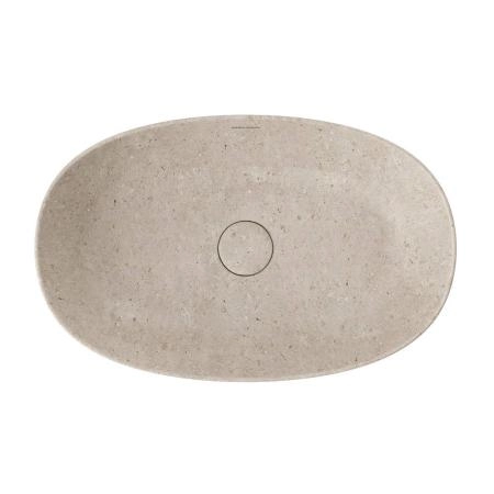 Раковина Kerama Marazzi PLAZA ПЛАЗА KMPLWB60MBEST0 60 см накладная с донным клапаном, риккарди бежевый