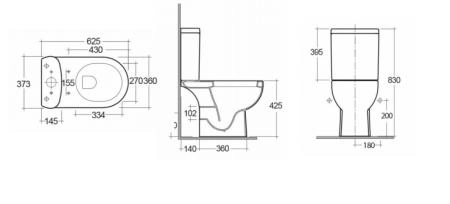 Унитаз Kerama Marazzi BUONGIORNO БОНДЖОРНО BG.Pro.wc.01 Про напольный, белый глянцевый