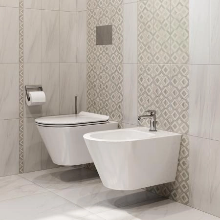 Унитаз Kerama Marazzi PLAZA MODERN ПЛАЗА МОДЕРН KMPMWc53GWh2 подвесной безободковый, белый глянцевый