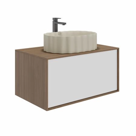 Тумба Kerama Marazzi ATOLLO АТОЛЛО AT.80\WHT.M напольная/подвесная с ящиком 80, белая матовая
