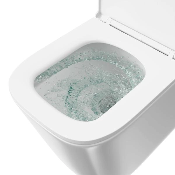 Унитаз Kerama Marazzi CUBO КУБО CU.T.wc.02 Торнадо подвесной, с системой смыва торнадо с крепежом и сиденьем, белый глянцевый