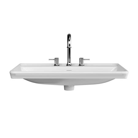 Раковина Kerama Marazzi ЭЛЕГАНС KMELWB80GWH3 мебельная\подвесная 80 см с тремя отверстиями, белая глянцевая