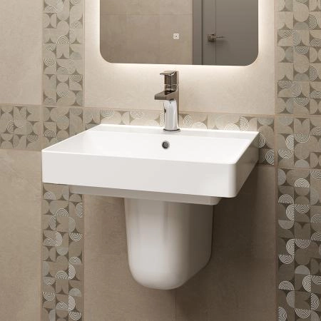Раковина Kerama Marazzi PRO ПРО KMPRWb50GWh1 мебельная\подвесная 50, белая глянцевая