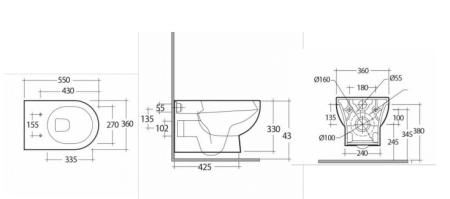 Унитаз Kerama Marazzi BUONGIORNO БОНДЖОРНО BG.Pro.wc.02 Про подвесной, белый глянцевый