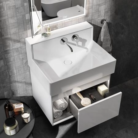 Тумба Kerama Marazzi TECNOLOGICA M ТЕКНОЛОДЖИКА М LO.M.65\WHT ба Logica M/Лоджика М подвесная 2 выдвижных ящика 65, белоснежный