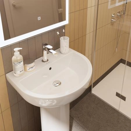 Раковина Kerama Marazzi BUONGIORNO БОНДЖОРНО BG.NN.wb.55 подвесная 55, белая глянцевая