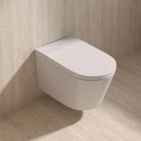Унитаз Kerama Marazzi ТЕКВЕЙВ KMTWWC59GWH2 подвесной торнадо с дистанционным управлением, белый глянцевый