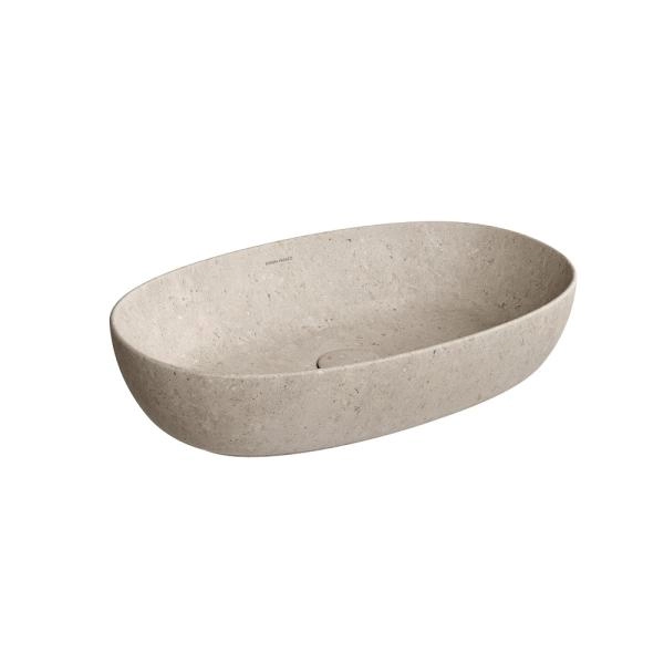 Раковина Kerama Marazzi PLAZA ПЛАЗА KMPLWB60MBEST0 60 см накладная с донным клапаном, риккарди бежевый