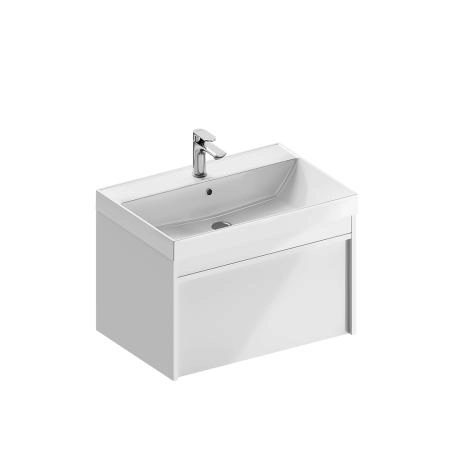 Тумба Kerama Marazzi MODULA МОДУЛА MO.70.1+1\WHT подвесная 70 с ящиком 1+1, белая глянцевая
