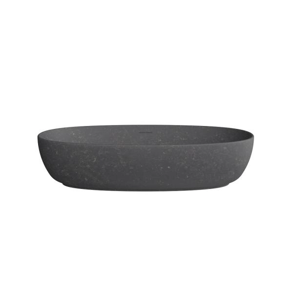 Раковина Kerama Marazzi PLAZA ПЛАЗА KMPLWB60MBLST0 60 см накладная с донным клапаном, черный камень