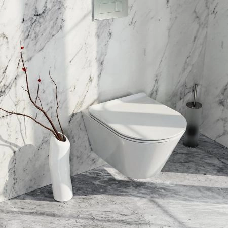 Унитаз Kerama Marazzi PLAZA MODERN ПЛАЗА МОДЕРН KMPMWc53GWh2 подвесной безободковый, белый глянцевый