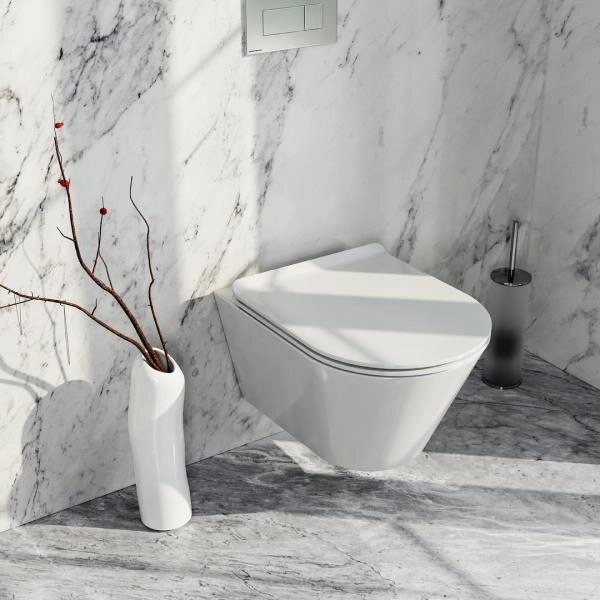 Унитаз Kerama Marazzi PLAZA MODERN ПЛАЗА МОДЕРН KMPMWc53GWh2 подвесной безободковый, белый глянцевый